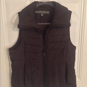 Kenneth Cole Reaction Puffer Vest Brown Sz L